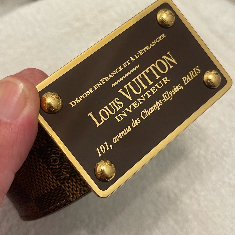 Louis Vuitton luxury Damier Santur Inventeur Men’s Belt - Picture 3 of 8
